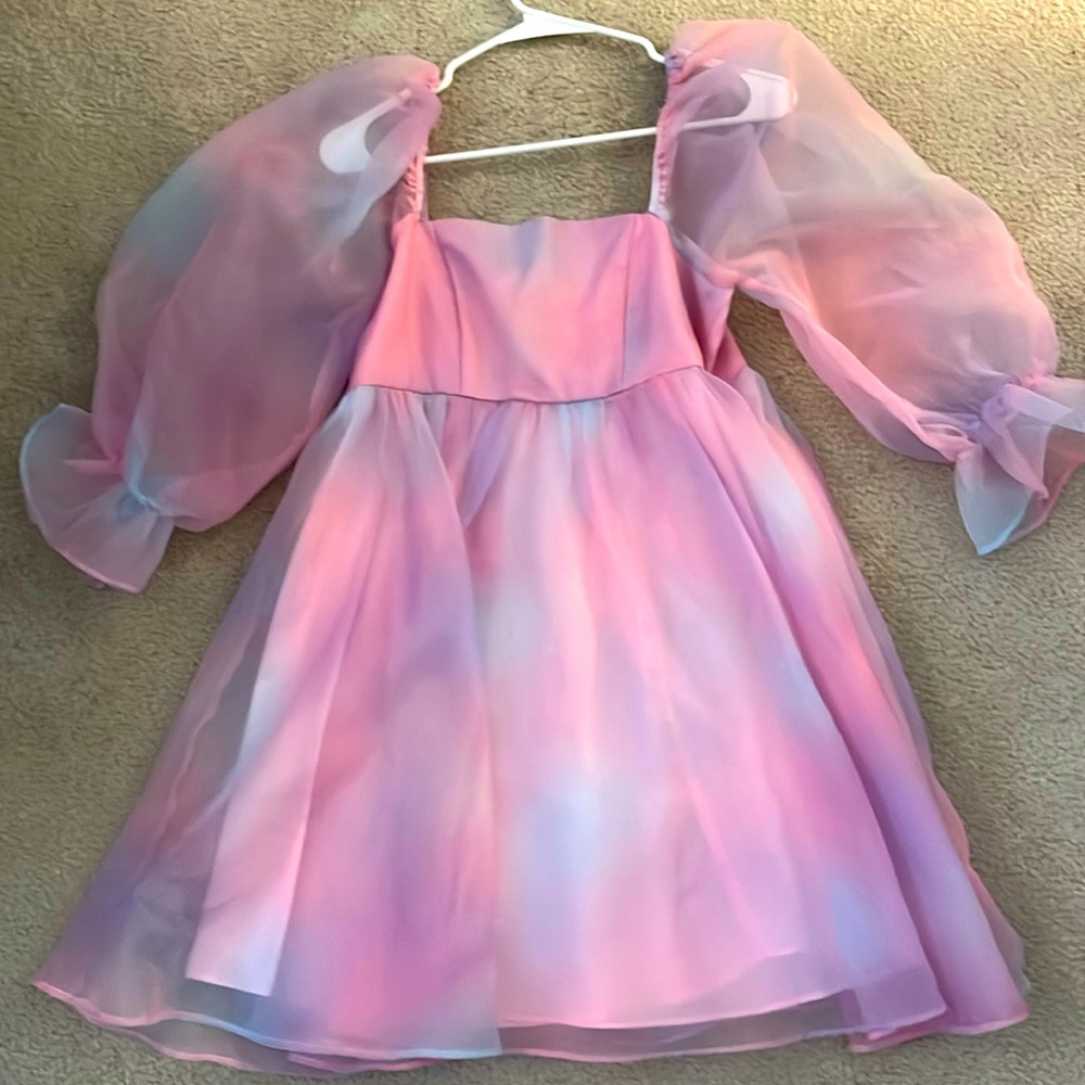 Cotton candy colored short dress